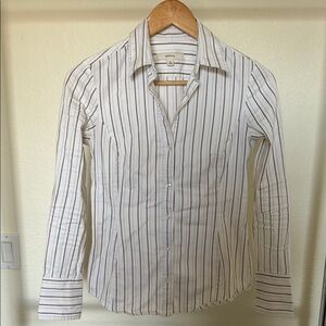 Women’s White Dress Striped Shirt